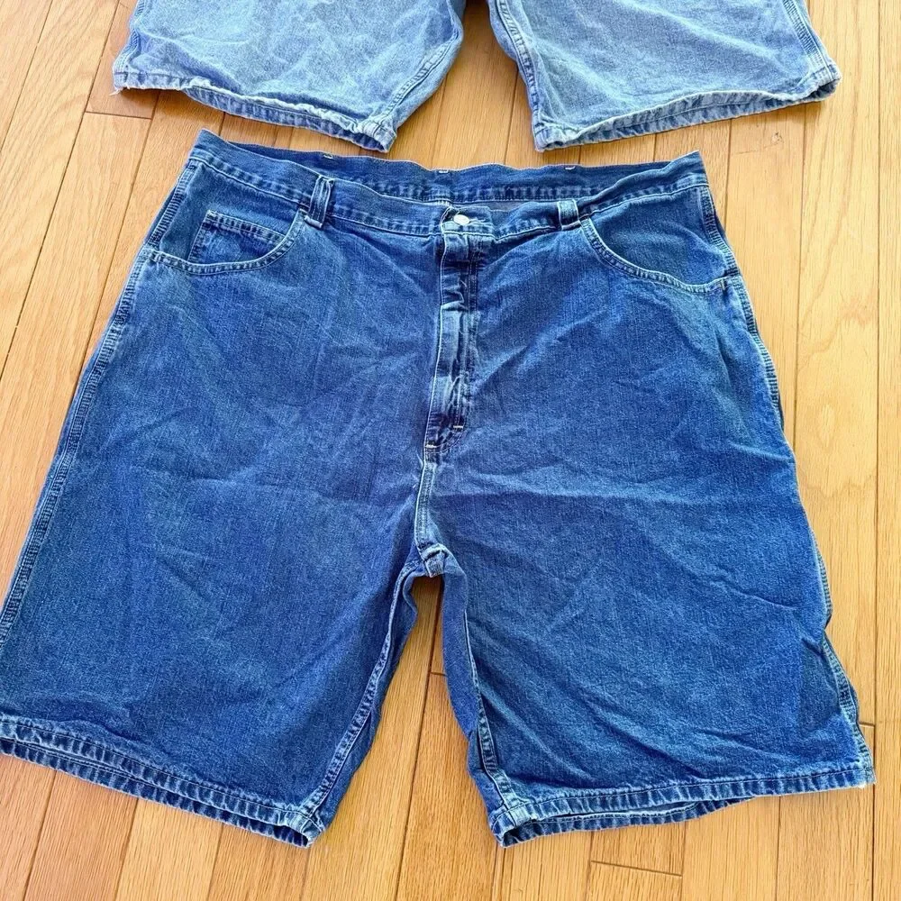 LOT/BUNDLE Vintage Mens Wrangler Jean Carpenter Cargo Shorts Sz 42 Jorts Cotton